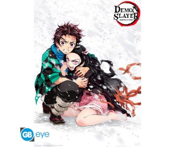 Demon Slayer - Tanjiro & Nezuko Schnee - 52x38cm Chibi Poster