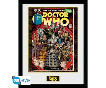 Doctor-Who-Vilains-Comics-30x40cm-Bilderrahmen-1
