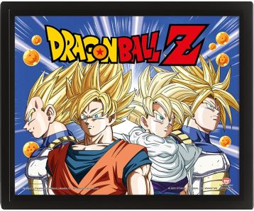 Mage-World-Exklusive-Dragonball-Z-Saiyajin-26x25cm-3D-Rahmen