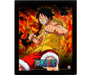 One-Piece-Brothers-Burning-Rage-26x20-3D-Rahmenbild-1