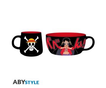 One-Piece-Luffy-Fruehstuecks-Set-Tasse-Schuessel-1