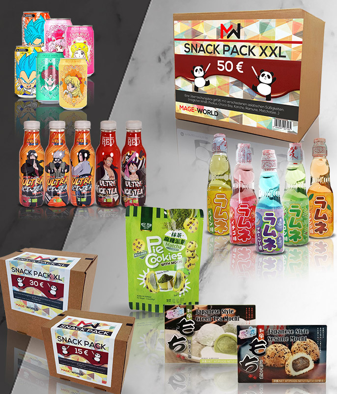 Japanische Snacks und Getränke